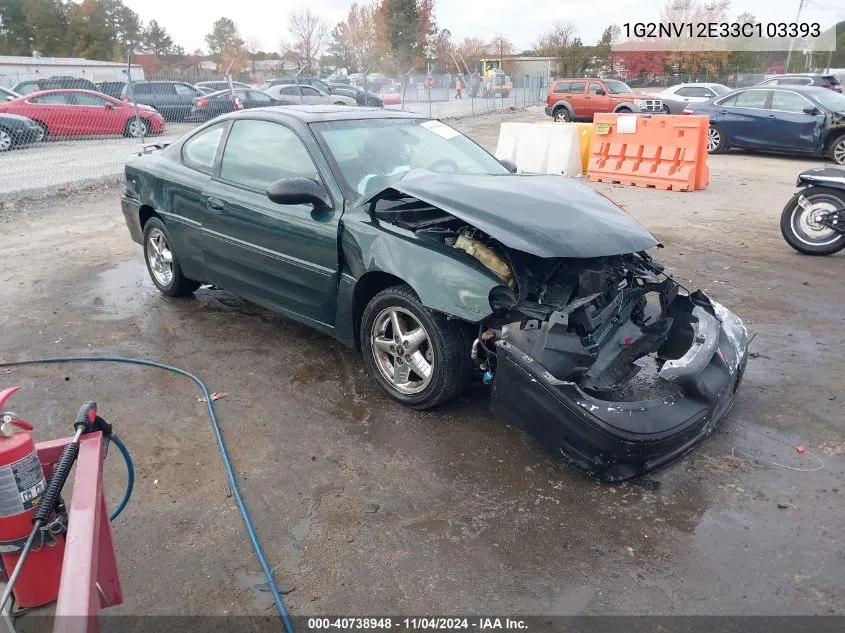 2003 Pontiac Grand Am Gt1 VIN: 1G2NV12E33C103393 Lot: 40738948