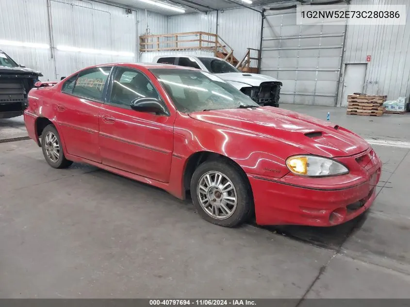 2003 Pontiac Grand Am Gt VIN: 1G2NW52E73C280386 Lot: 40797694