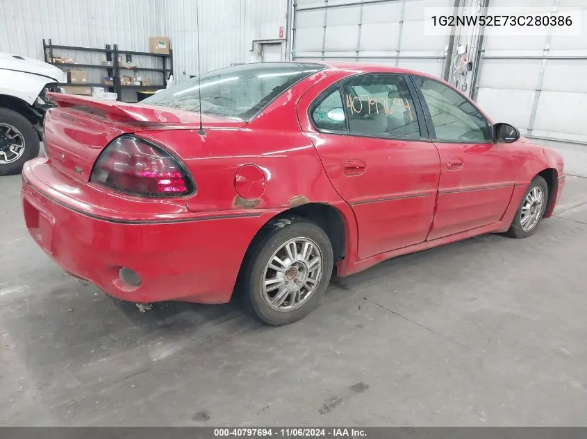 2003 Pontiac Grand Am Gt VIN: 1G2NW52E73C280386 Lot: 40797694