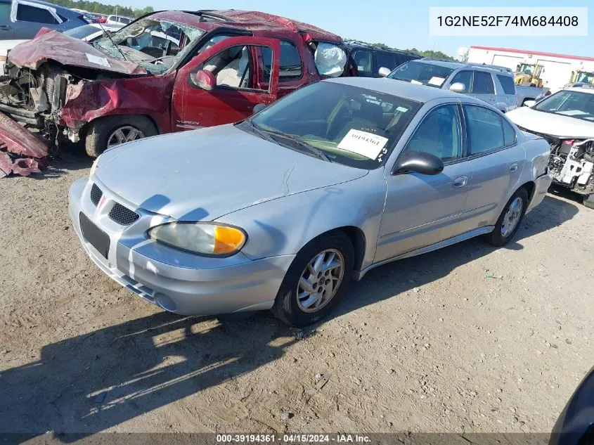 2004 Pontiac Grand Am Se VIN: 1G2NE52F74M684408 Lot: 39194361