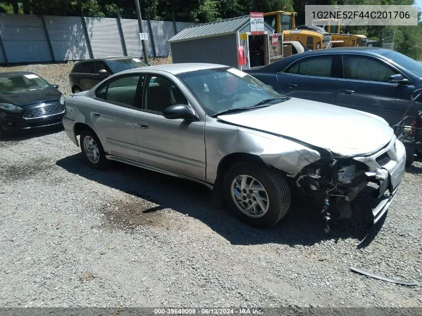 2004 Pontiac Grand Am Se VIN: 1G2NE52F44C201706 Lot: 39649009