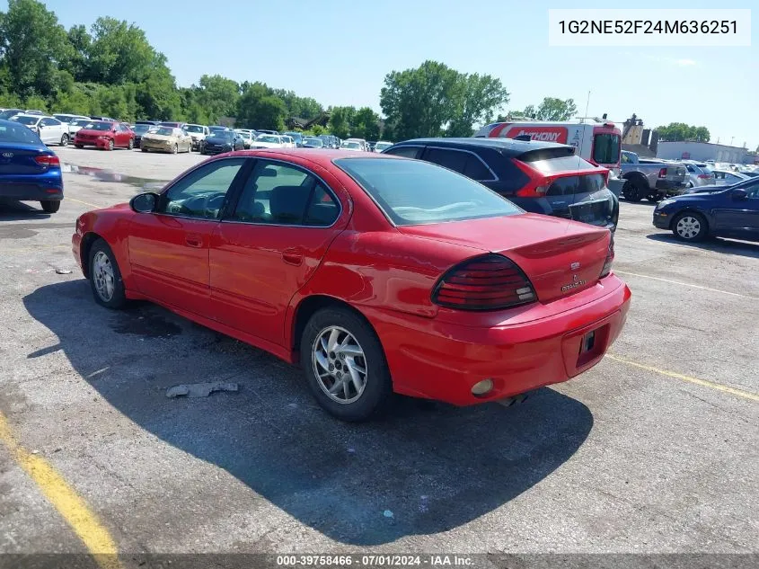 1G2NE52F24M636251 2004 Pontiac Grand Am Se