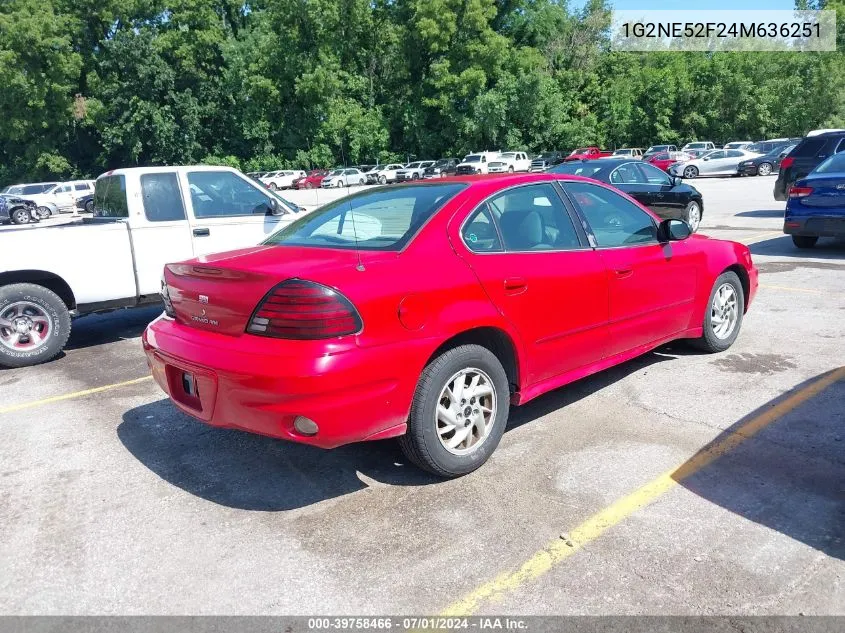 2004 Pontiac Grand Am Se VIN: 1G2NE52F24M636251 Lot: 39758466