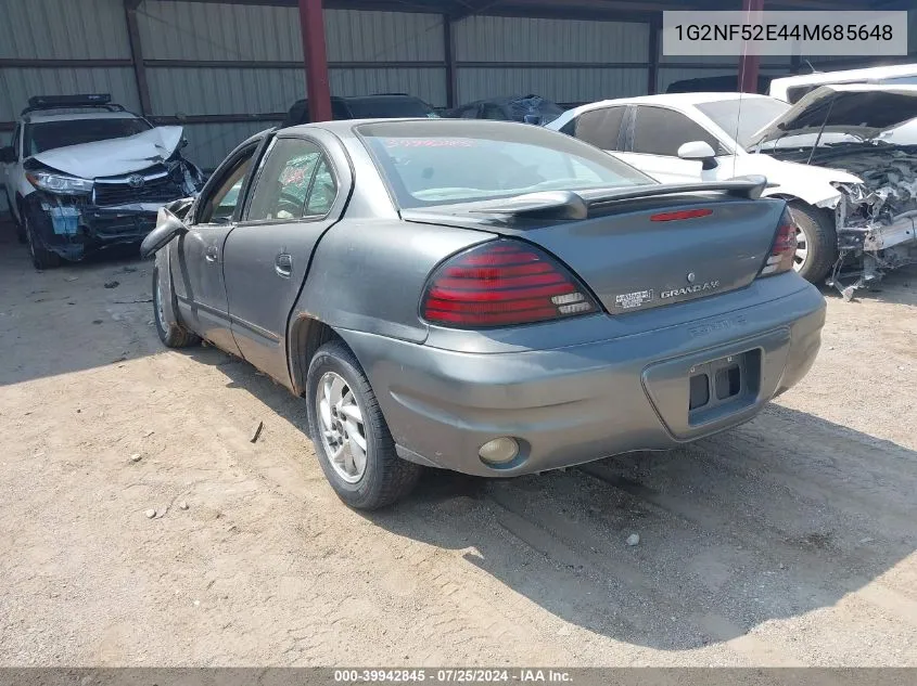 2004 Pontiac Grand Am Se1 VIN: 1G2NF52E44M685648 Lot: 39942845