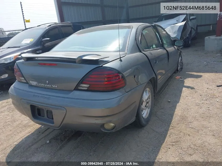 2004 Pontiac Grand Am Se1 VIN: 1G2NF52E44M685648 Lot: 39942845