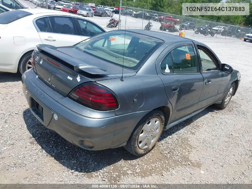 2004 Pontiac Grand Am Se1 VIN: 1G2NF52E64C137883 Lot: 40061139