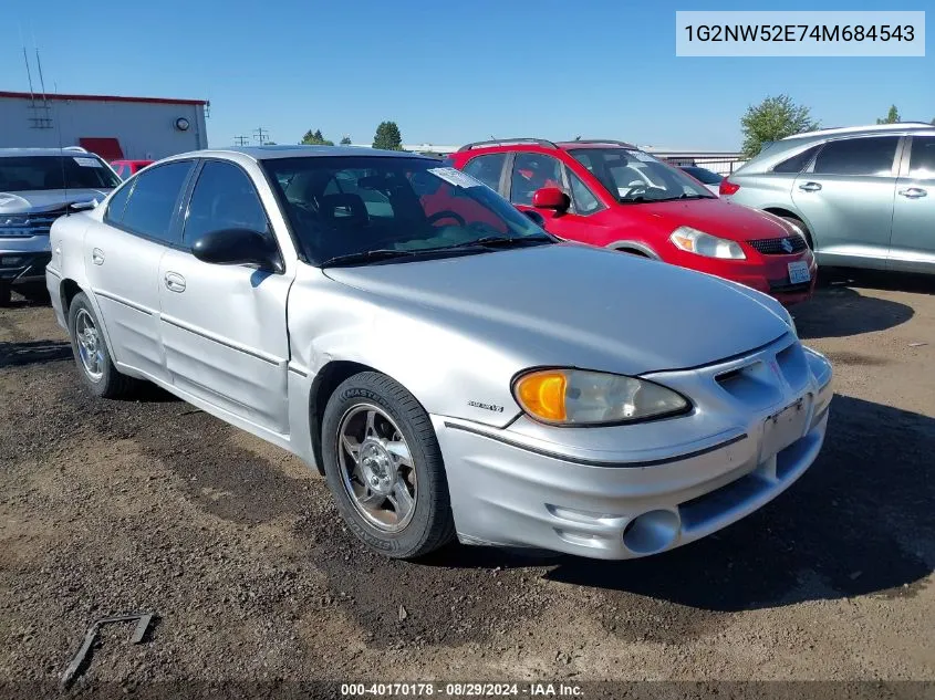 2004 Pontiac Grand Am Gt VIN: 1G2NW52E74M684543 Lot: 40170178