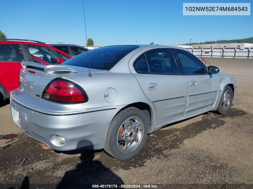 2004 Pontiac Grand Am Gt VIN: 1G2NW52E74M684543 Lot: 40170178