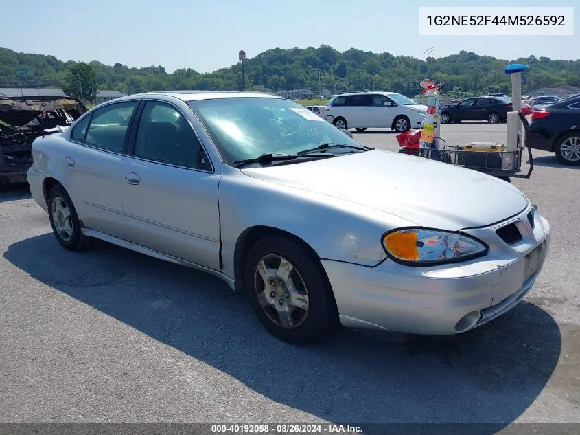 2004 Pontiac Grand Am Se VIN: 1G2NE52F44M526592 Lot: 40192058