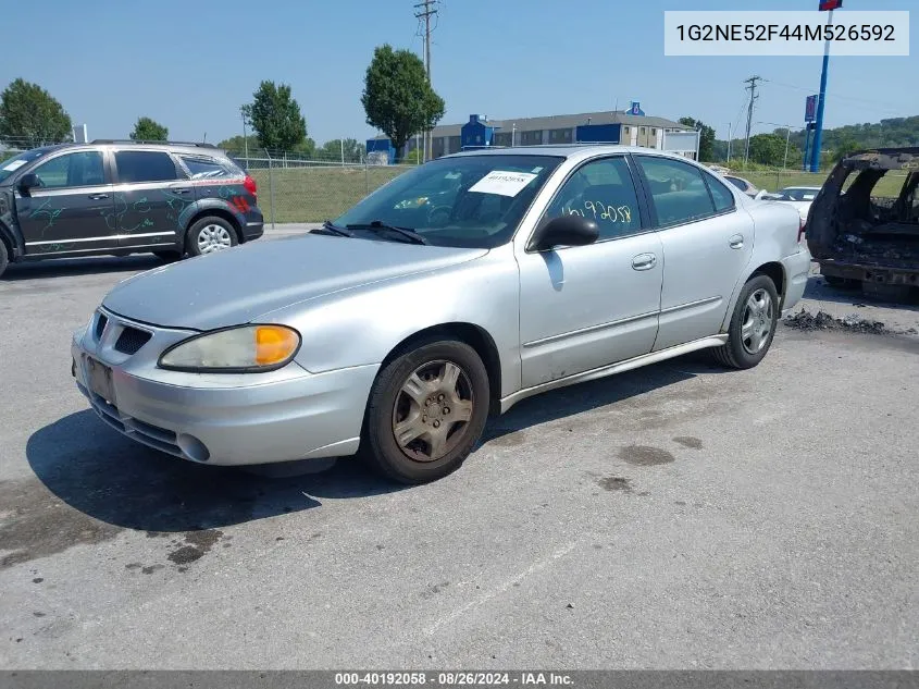 2004 Pontiac Grand Am Se VIN: 1G2NE52F44M526592 Lot: 40192058