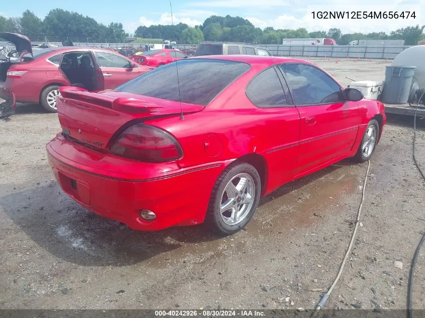 2004 Pontiac Grand Am Gt VIN: 1G2NW12E54M656474 Lot: 40242926