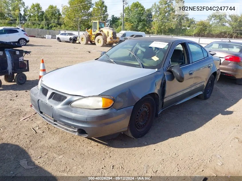 2004 Pontiac Grand Am Se VIN: 1G2NE52F04C247744 Lot: 40326294