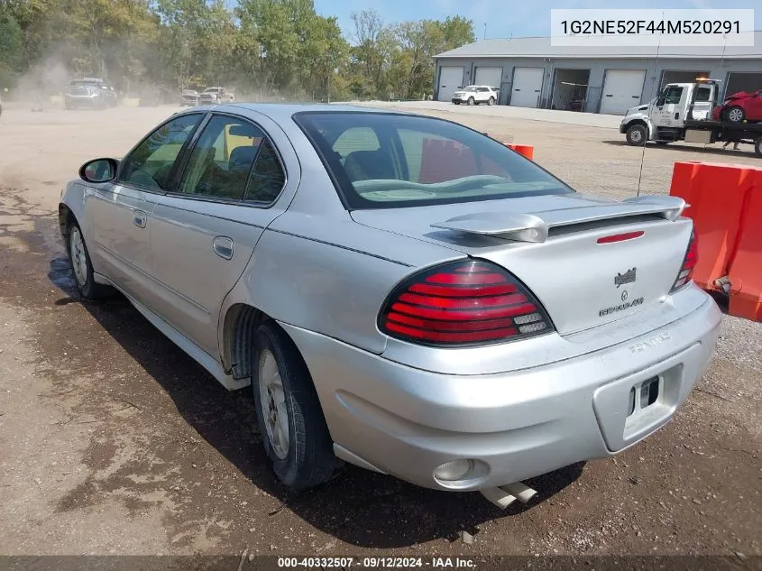 2004 Pontiac Grand Am Se VIN: 1G2NE52F44M520291 Lot: 40332507