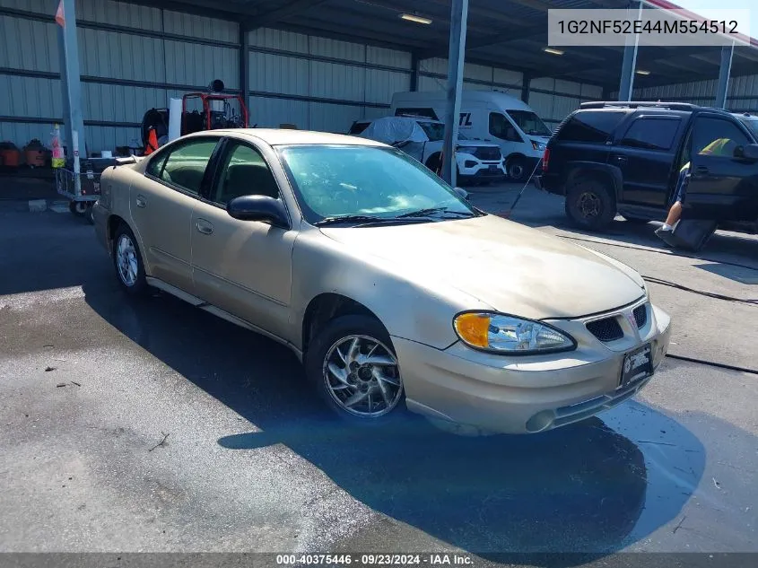 2004 Pontiac Grand Am Se1 VIN: 1G2NF52E44M554512 Lot: 40375446