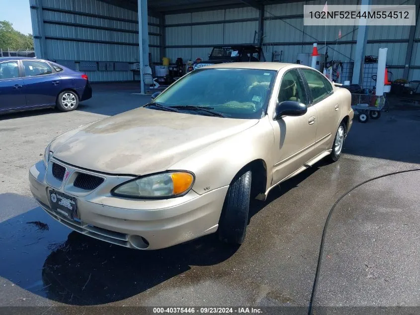 2004 Pontiac Grand Am Se1 VIN: 1G2NF52E44M554512 Lot: 40375446