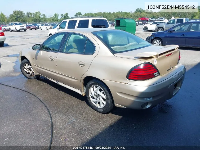 2004 Pontiac Grand Am Se1 VIN: 1G2NF52E44M554512 Lot: 40375446