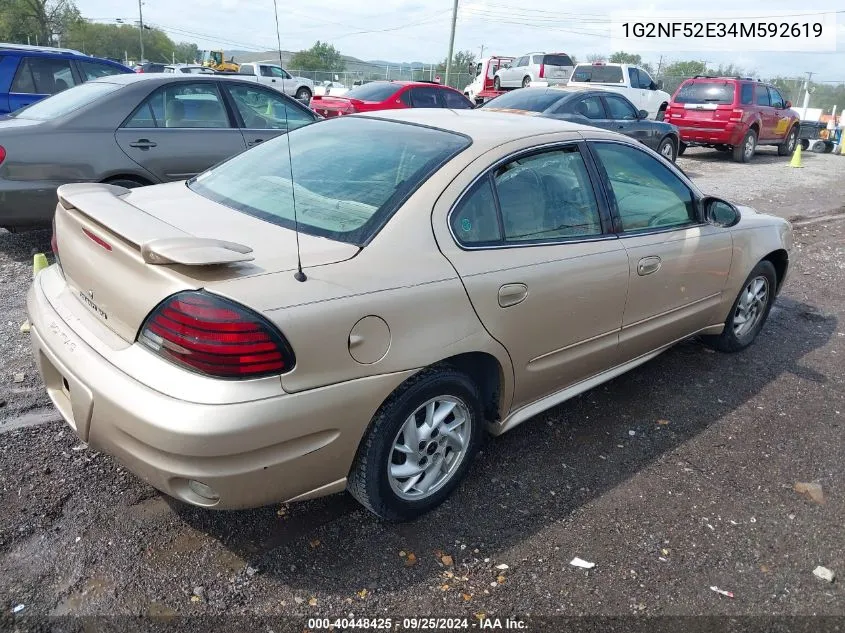 2004 Pontiac Grand Am Se1 VIN: 1G2NF52E34M592619 Lot: 40448425