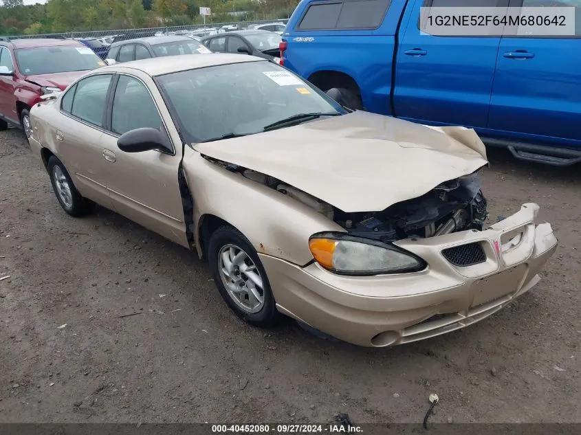 2004 Pontiac Grand Am Se VIN: 1G2NE52F64M680642 Lot: 40452080