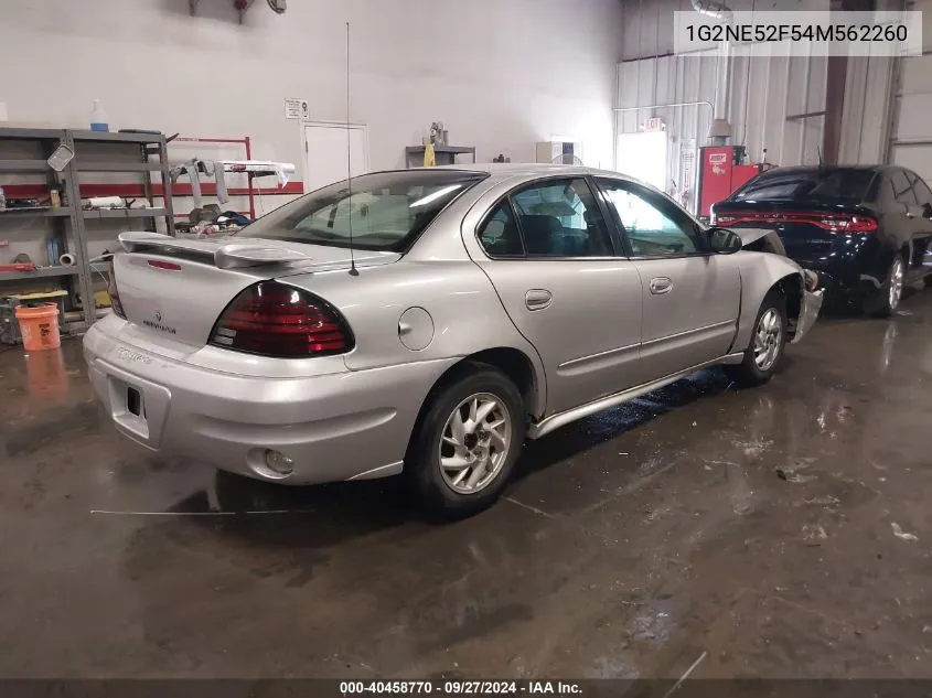 2004 Pontiac Grand Am Se VIN: 1G2NE52F54M562260 Lot: 40458770