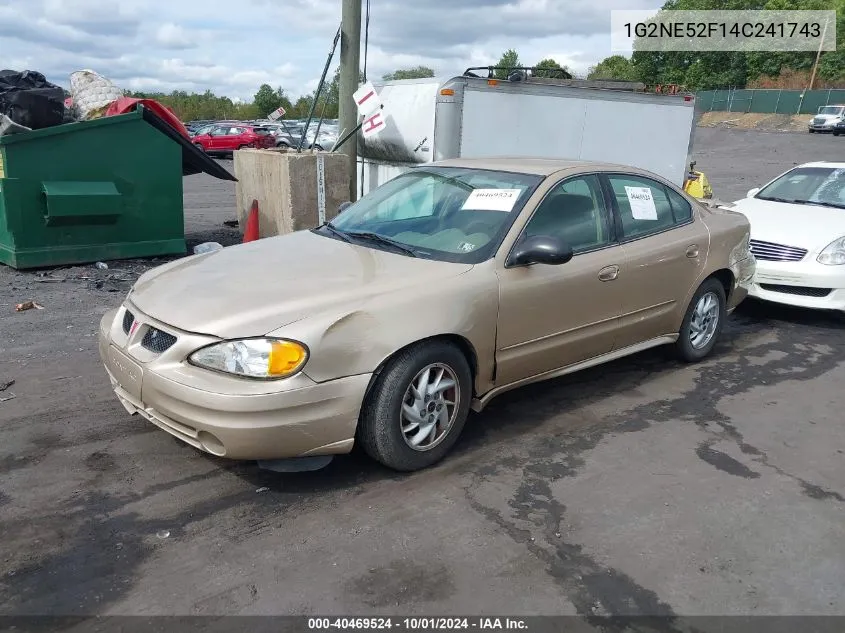 1G2NE52F14C241743 2004 Pontiac Grand Am Se