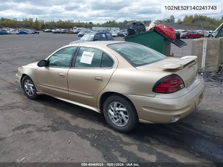 2004 Pontiac Grand Am Se VIN: 1G2NE52F14C241743 Lot: 40469524