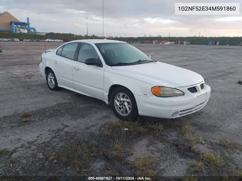 2004 Pontiac Grand Am Se1 VIN: 1G2NF52E34M591860 Lot: 40567927