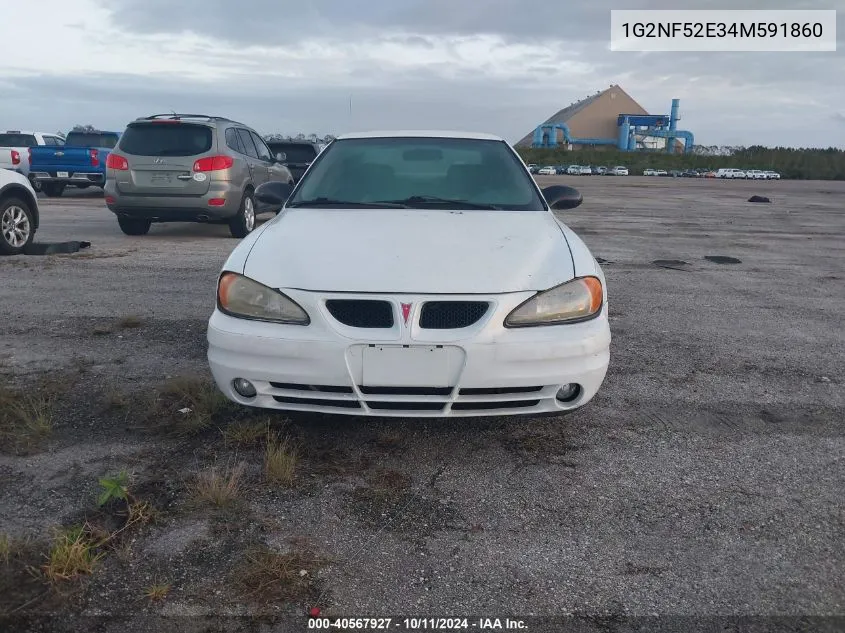 2004 Pontiac Grand Am Se1 VIN: 1G2NF52E34M591860 Lot: 40567927