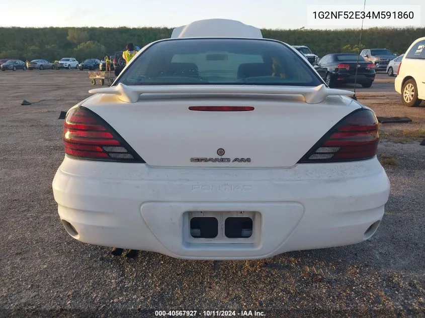 2004 Pontiac Grand Am Se1 VIN: 1G2NF52E34M591860 Lot: 40567927