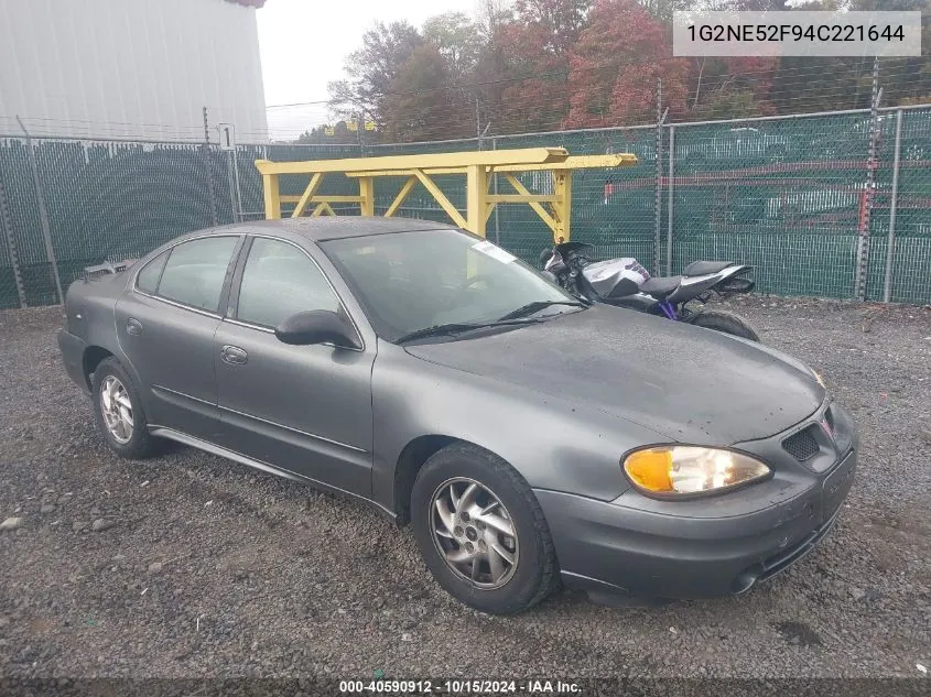 2004 Pontiac Grand Am Se VIN: 1G2NE52F94C221644 Lot: 40590912