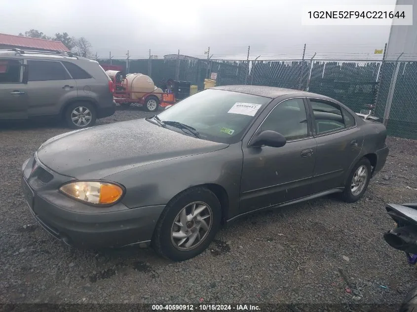 2004 Pontiac Grand Am Se VIN: 1G2NE52F94C221644 Lot: 40590912