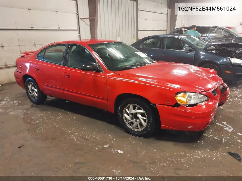 2004 Pontiac Grand Am Se1 VIN: 1G2NF52E44M561024 Lot: 40591730