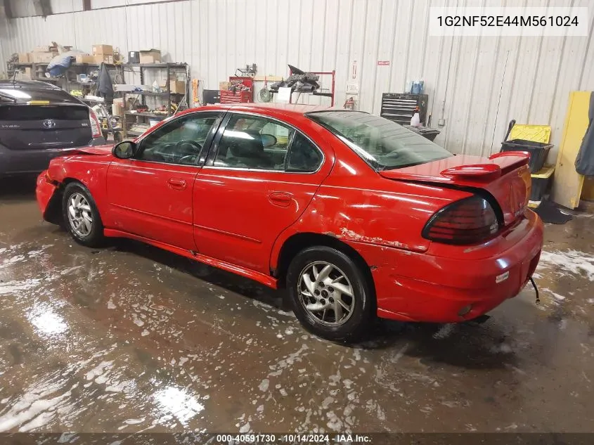 2004 Pontiac Grand Am Se1 VIN: 1G2NF52E44M561024 Lot: 40591730