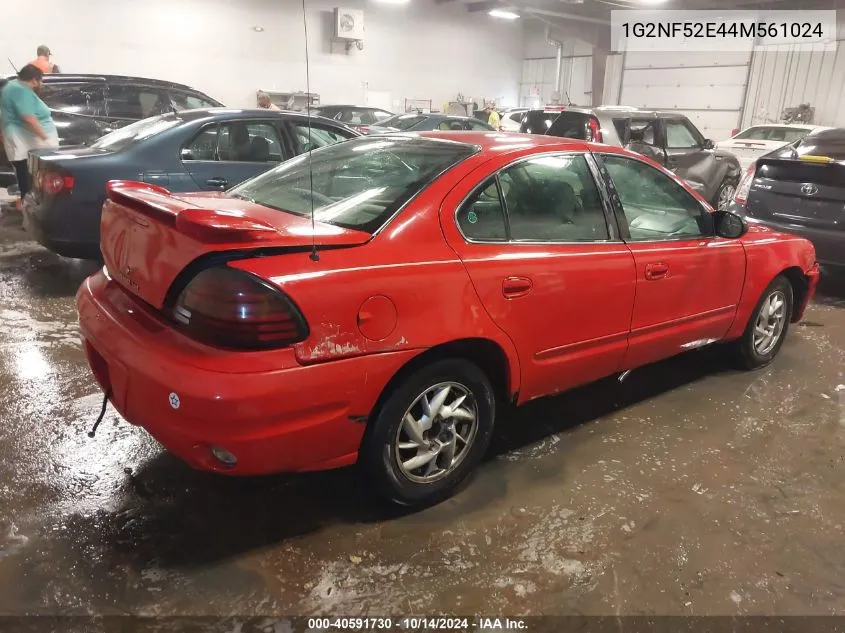 2004 Pontiac Grand Am Se1 VIN: 1G2NF52E44M561024 Lot: 40591730