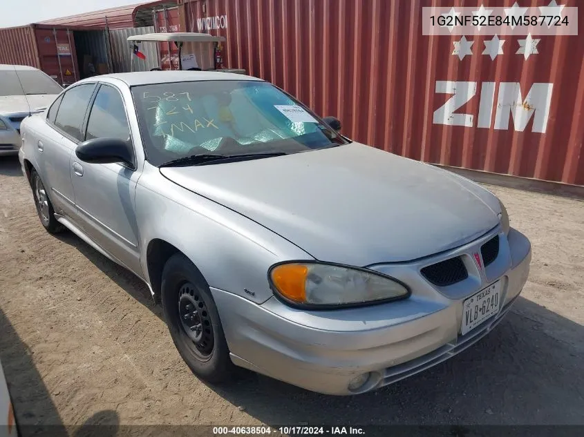 2004 Pontiac Grand Am Se1 VIN: 1G2NF52E84M587724 Lot: 40638504