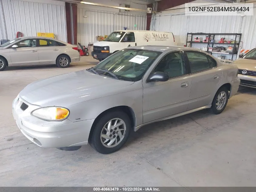 2004 Pontiac Grand Am Se1 VIN: 1G2NF52E84M536434 Lot: 40663479