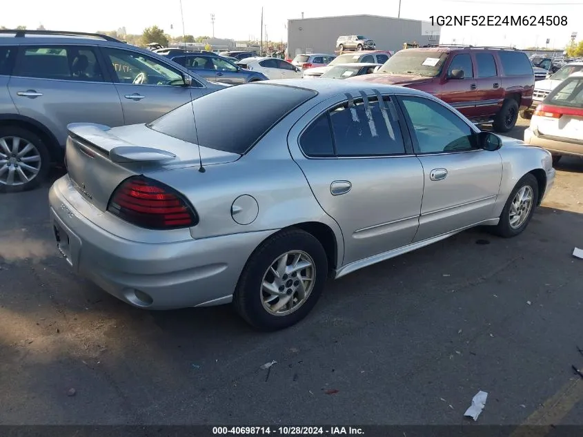 2004 Pontiac Grand Am Se1 VIN: 1G2NF52E24M624508 Lot: 40698714