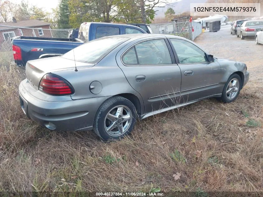 2004 Pontiac Grand Am Se1 VIN: 1G2NF52E44M579376 Lot: 40737884