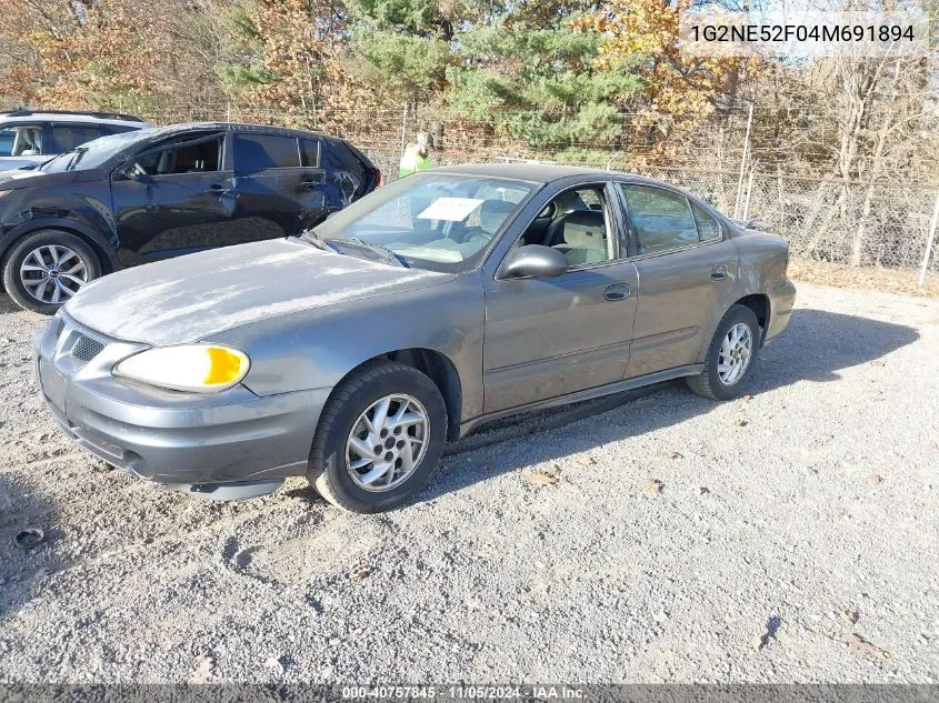 2004 Pontiac Grand Am Se VIN: 1G2NE52F04M691894 Lot: 40757845