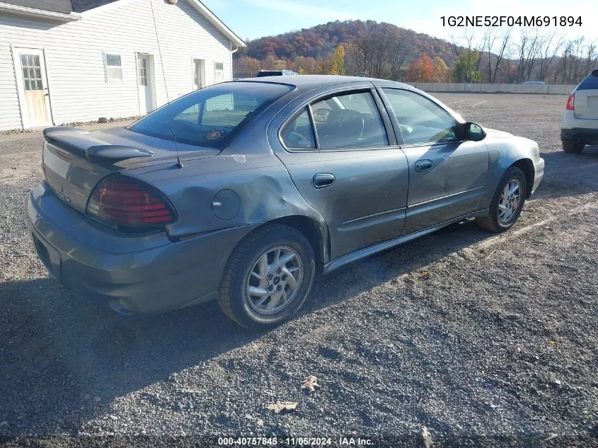 2004 Pontiac Grand Am Se VIN: 1G2NE52F04M691894 Lot: 40757845