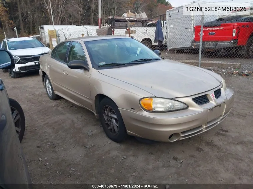 2004 Pontiac Grand Am Se1 VIN: 1G2NF52E84M688326 Lot: 40759679