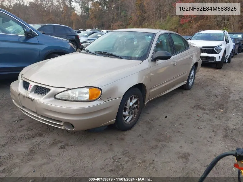 2004 Pontiac Grand Am Se1 VIN: 1G2NF52E84M688326 Lot: 40759679