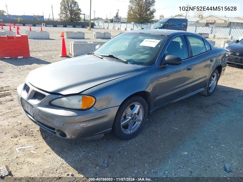 2004 Pontiac Grand Am Se1 VIN: 1G2NF52E44M515628 Lot: 40786003