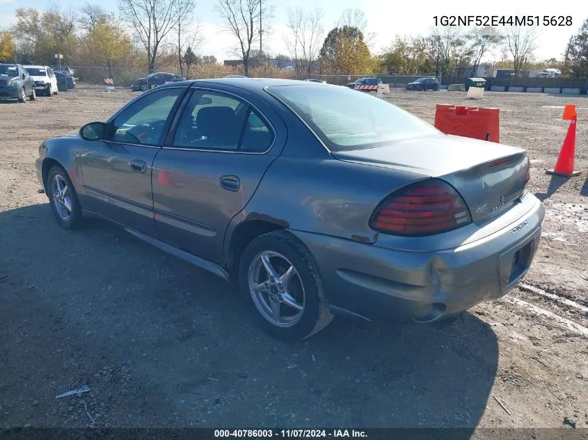 2004 Pontiac Grand Am Se1 VIN: 1G2NF52E44M515628 Lot: 40786003