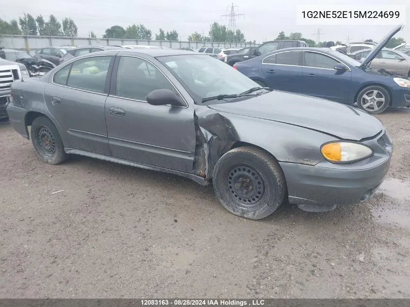 1G2NE52E15M224699 2005 Pontiac Grand Am Se