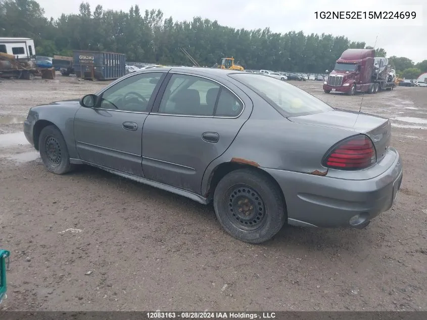 1G2NE52E15M224699 2005 Pontiac Grand Am Se