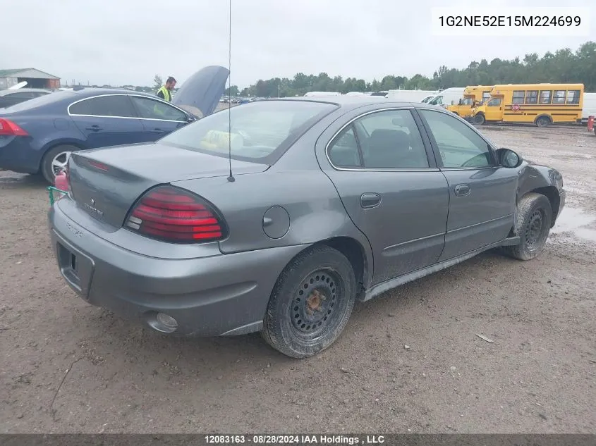 1G2NE52E15M224699 2005 Pontiac Grand Am Se