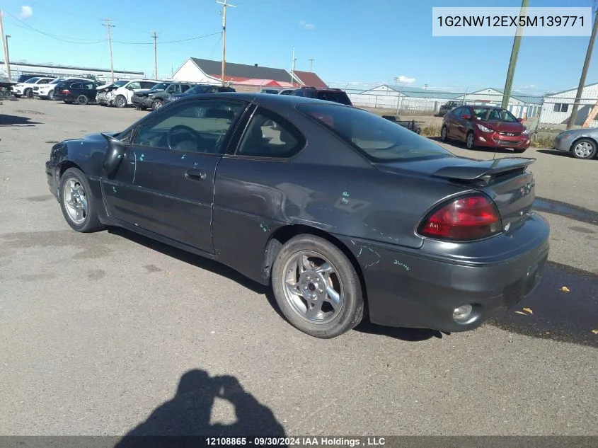 2005 Pontiac Grand Am VIN: 1G2NW12EX5M139771 Lot: 12108865