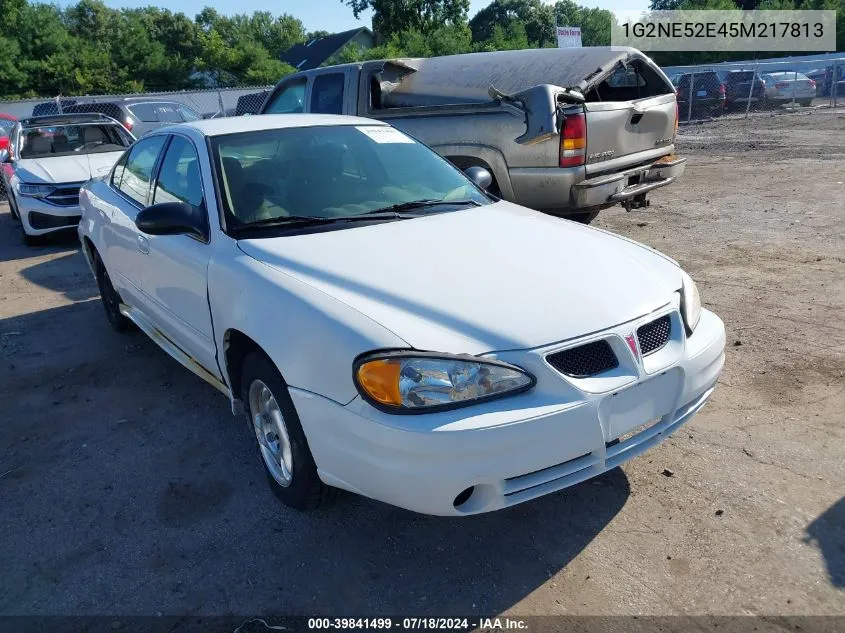 2005 Pontiac Grand Am Se VIN: 1G2NE52E45M217813 Lot: 39841499