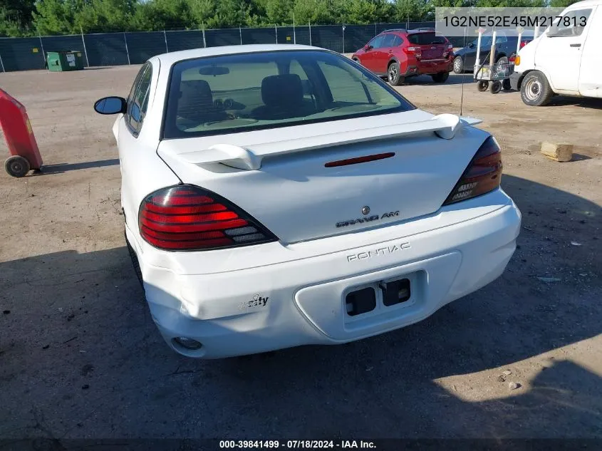 2005 Pontiac Grand Am Se VIN: 1G2NE52E45M217813 Lot: 39841499