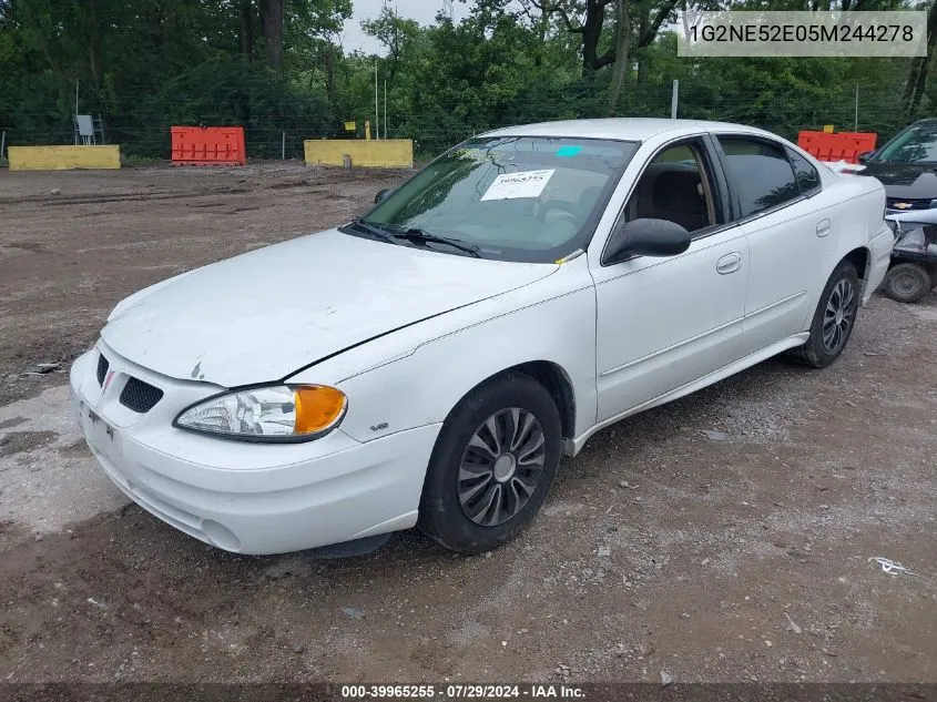 2005 Pontiac Grand Am Se VIN: 1G2NE52E05M244278 Lot: 39965255